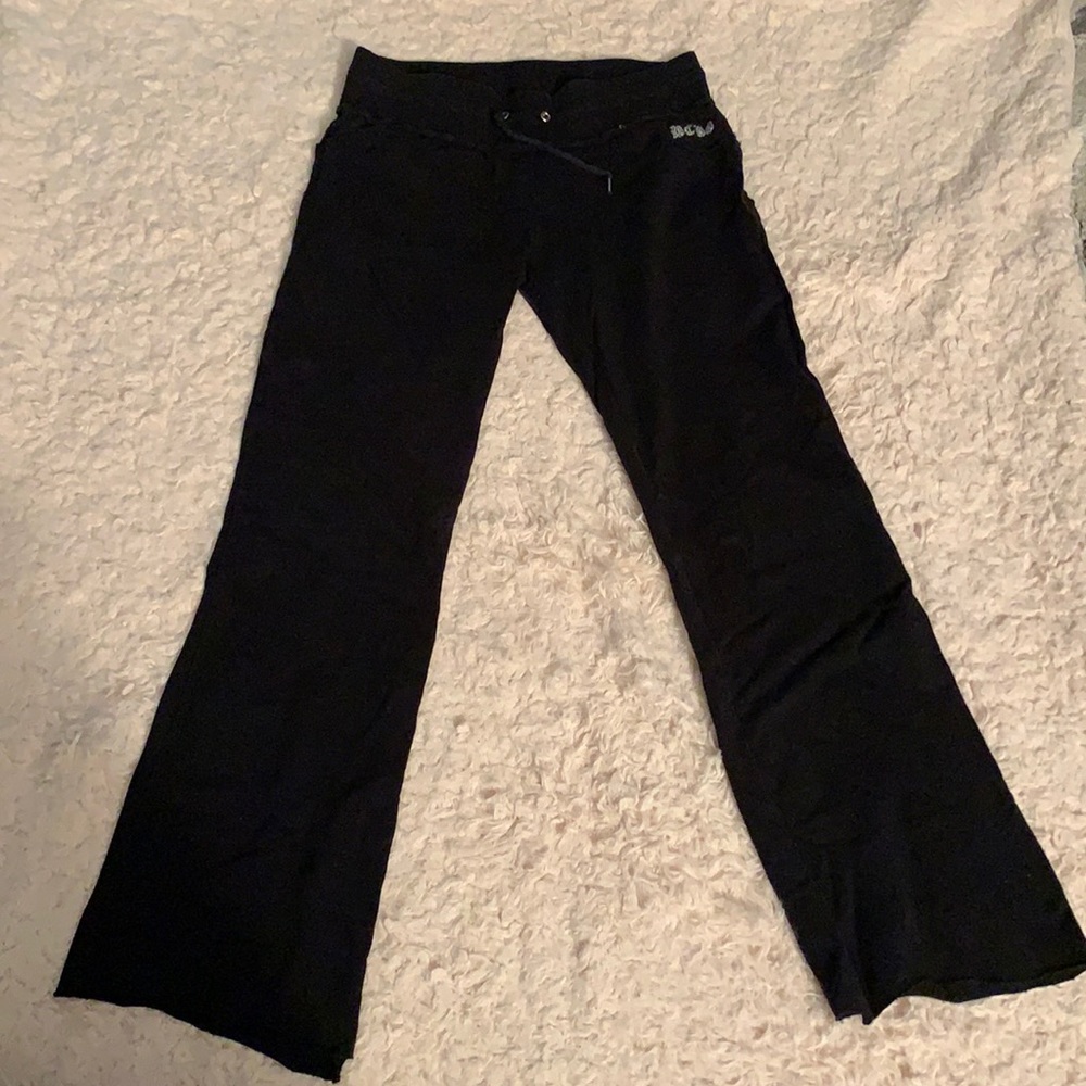 BCBG black drawstring pants.